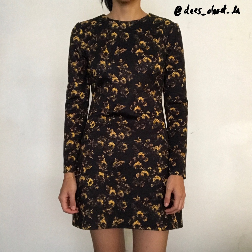 Zara Neoprene Scuba Floral Dress